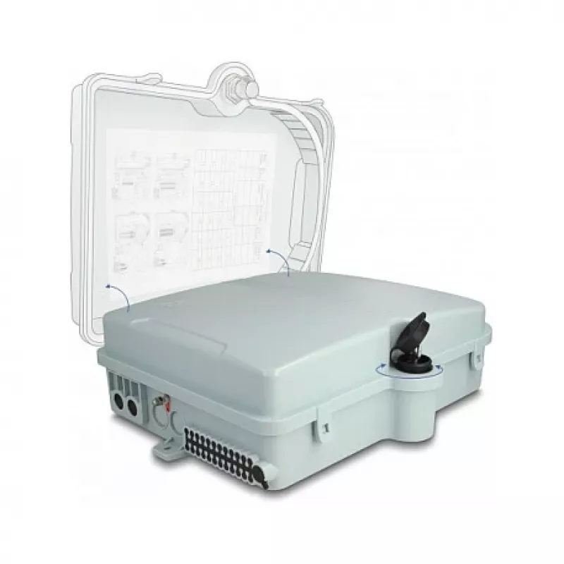 DeLOCK fiiberoptiline jaotuskarp 24 pordiga IP65 veekindel hall