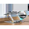 Sülearvuti alus Unitek D1109B01 — alumiiniumist reguleeritav alus eemaldatava USB‑C HDMI 4K PD 100W, 2x USB‑A, RJ‑45, kuni 17-tollistele