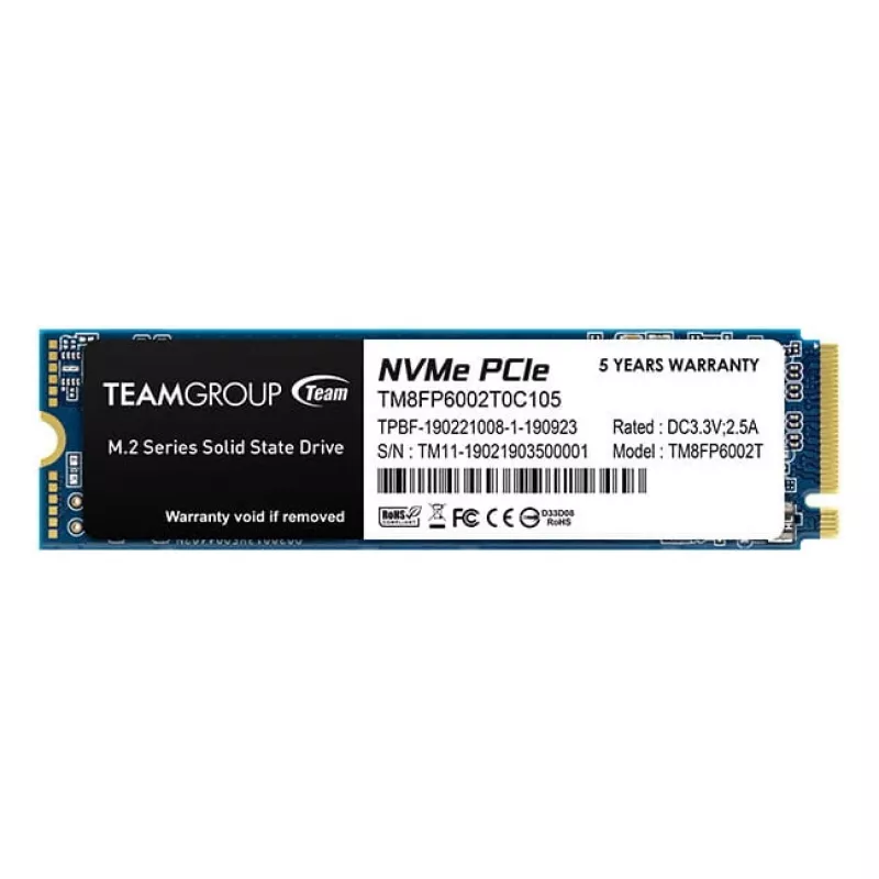 Team Group MP33 - SSD - 2 TB - sisemine - M.2 2280 - PCIe 3.0 x4 (NVMe) - must (TM8FP6002T0C101)
