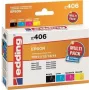 Edding 18-614 tindikassettide komplekt, must/tsüaan/magenta/kollane, ühilduv Epson 502XL-ga