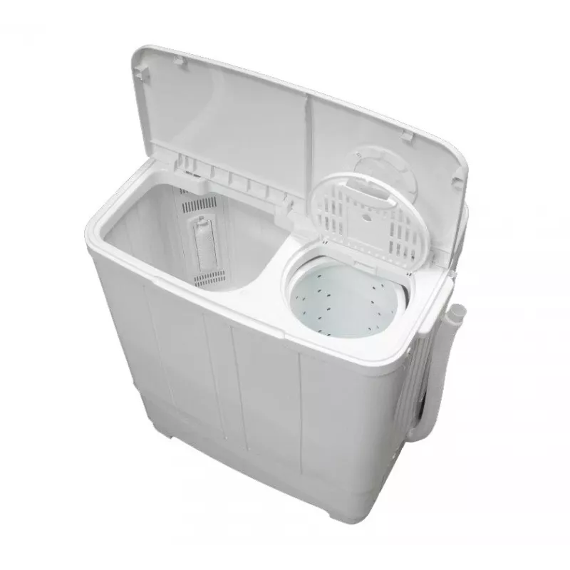 Pooleautomaatne pesumasin Ravanson XPB-700 — pealtlaetav, 4 kg mahutavus, 1400 p/min tsentrifuug, valge