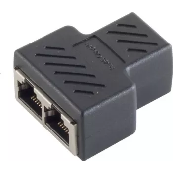 Juhtmepistik S/CONN 08-01040 2 x RJ-45 Must