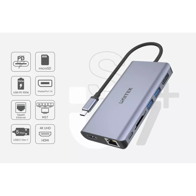 Hub UNITEK uHUB S7 USB 3.2 Gen 1 USB-C hall