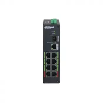 Switch DAHUA DH-LR2110-8ET-120 L2 8x Fast Ethernet (10/100) PoE, 48–57V, 8.8 Gbit/s, MAC 8000, must