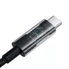 Baseus Gem USB A USB-C kiirlaadimiskaabel 2 m 100 W Must