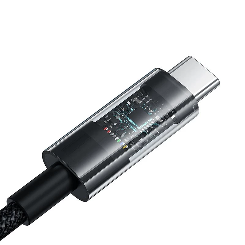 Baseus Gem USB A USB-C kiirlaadimiskaabel 2 m 100 W Must