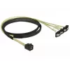 SCSI-kaabel DeLOCK 85685 must kollane 1 m 1 x Mini SAS HD SFF-8643 4 x SATA 7 pin