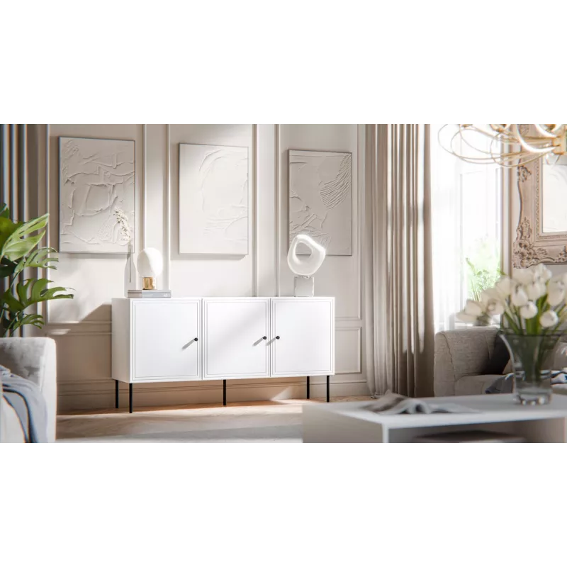 3D kummut PALAZZO BIS 151x40x75 valge matt