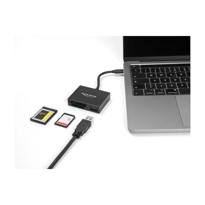 DeLOCK USB-C-kaardilugeja XQD- ja SD-mälukaartidele USB 5 Gbps