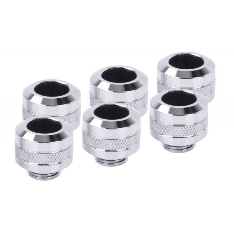 Liitmike komplekt Alphacool 17474 — messingist kroomitud liitmikud, Ø 22 mm, kõrgus 20 mm