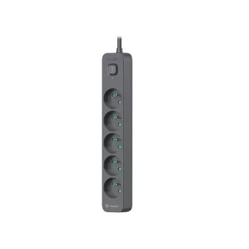 Power Line+ 3m Graphite piksekaitsmega toiteplokk (5 pistikupesa)