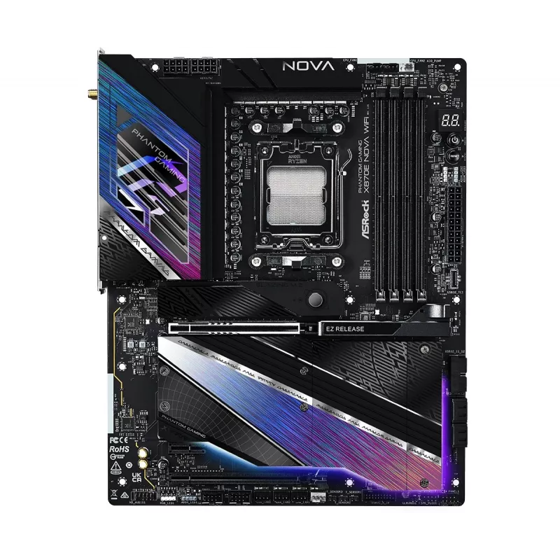 Emaplaat ASRock X870 NOVA WIFI — AMD X870, Socket AM5, ATX, 4× DIMM DDR5, 256GB, Wi‑Fi 6E, 2.5GbE