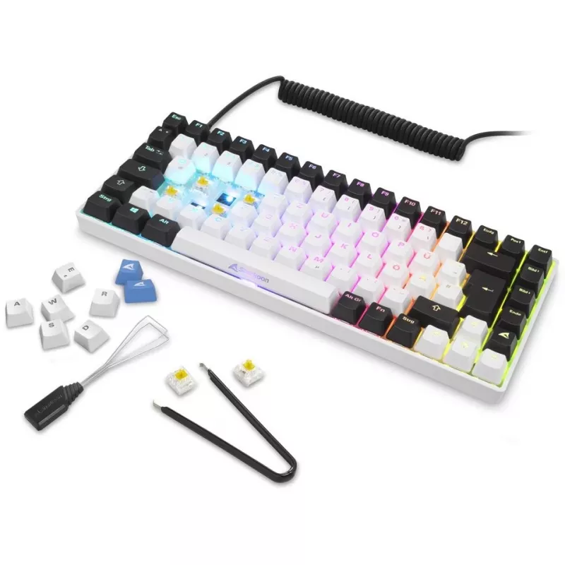 Sharkoon SKILLER SGK50 S3 Mänguklaviatuur USB QWERTY Vene valge