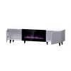 TV-kapp Cama Meble PAFOS EF elektrikaminaga 180×42×49 cm, valge matt