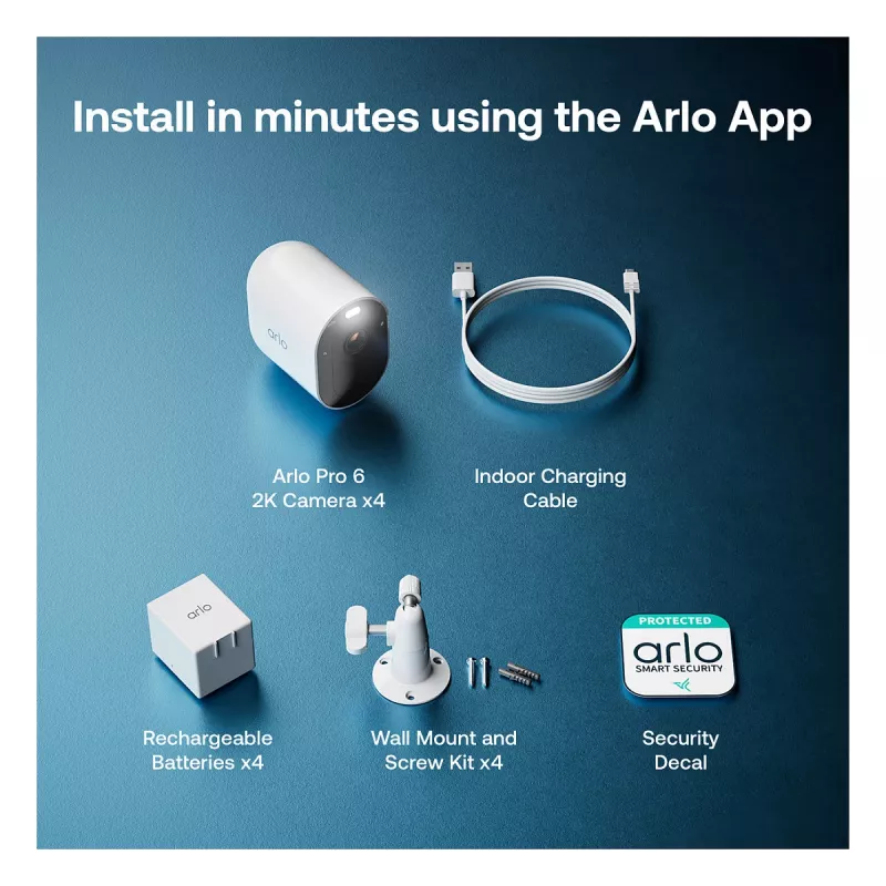 ARLO Pro 6 - 2025 Edition - võrgu valvekaamera - välisala, siseala - ilmastikukindel - värviline (päev/öö)