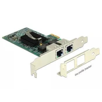 Delock PCIe-kaart 2x gigabitine LAN-võrguadapter