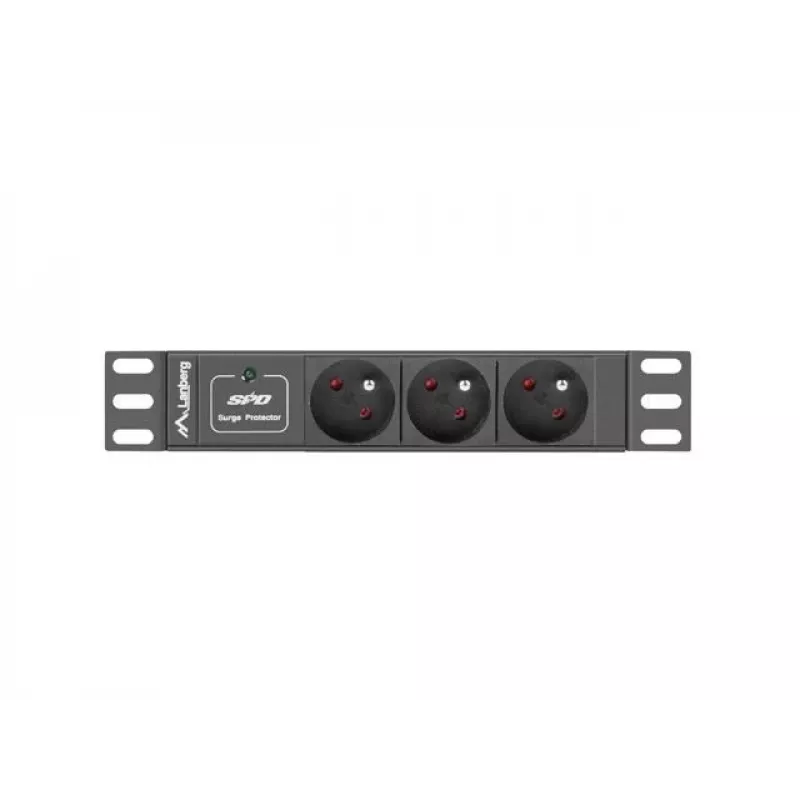 Lanberg PDU-03F-0200-BK Stromverteilereinheit (PDU) 1U Must 3 AC-Outputs (PDU-03E-0200-IEC-BK)