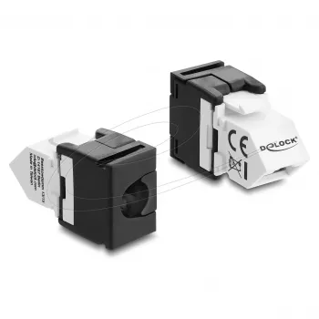 DELOCK Keystone-moodul RJ45-pistik - LSA Cat.6 45° nurga all varjestamata must