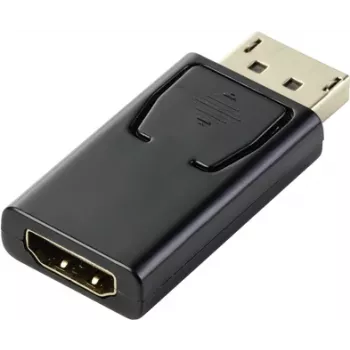 Renkforce RF-5506962 DisplayPort / HDMI adapter [1x DisplayPort pistik - 1x HDMI pesa] Must Kullatud kontaktid (RF-5506962)