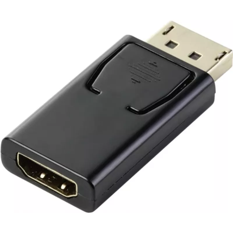Renkforce RF-5506962 DisplayPort / HDMI adapter [1x DisplayPort pistik - 1x HDMI pesa] Must Kullatud kontaktid (RF-5506962)