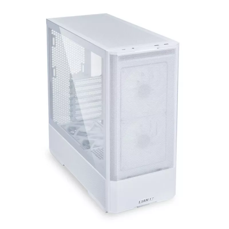 MidiTower arvutikorpus Lian Li LANCOOL 207 — valge, läbipaistev paneel, toetab ATX/MicroATX/MiniITX, ilma toiteplokita