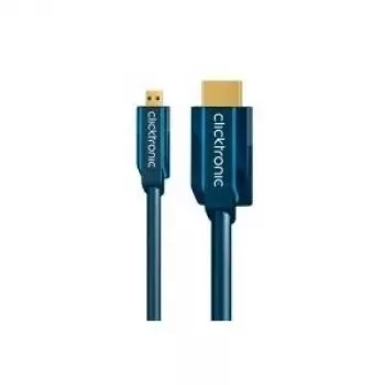 Micro-HDMI+Adapterkaabel Ethernet (HDMI A/HDMI Micro D) - 5,0 m kiire adapter HDMI - Micro-HDMI
