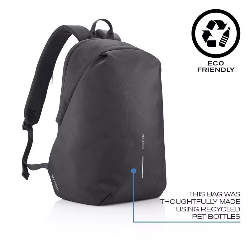 Vaba aja seljakott XDDESIGN Bobby Soft 15,6-tollise sülearvuti sektsiooniga, 16 L, PET, must