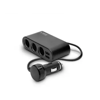 Auto USB-laadija SAVIO SA-024 — universaalne mobiilseadme laadija, sisend 12–24 V, väljund 5 V, must, sigaretisüütaja