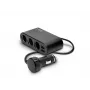 Auto USB-laadija SAVIO SA-024 — universaalne mobiilseadme laadija, sisend 12–24 V, väljund 5 V, must, sigaretisüütaja