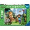 Pusle Ravensburger Puzzle XXL 100 tk Minecraft – suuremõõtmelised tükid lastele ja fännidele