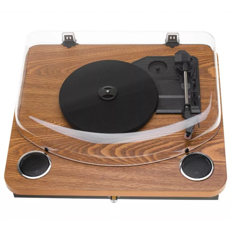 Analoog-vööajamiga plaadimängija Adler AD 1914, USB-pesa, keraamiline alustaldrik, DC-mootor, 33 1/3 p/min, Bluetooth 5.4, RCA-väljundid, sisseehitatud kõlarid