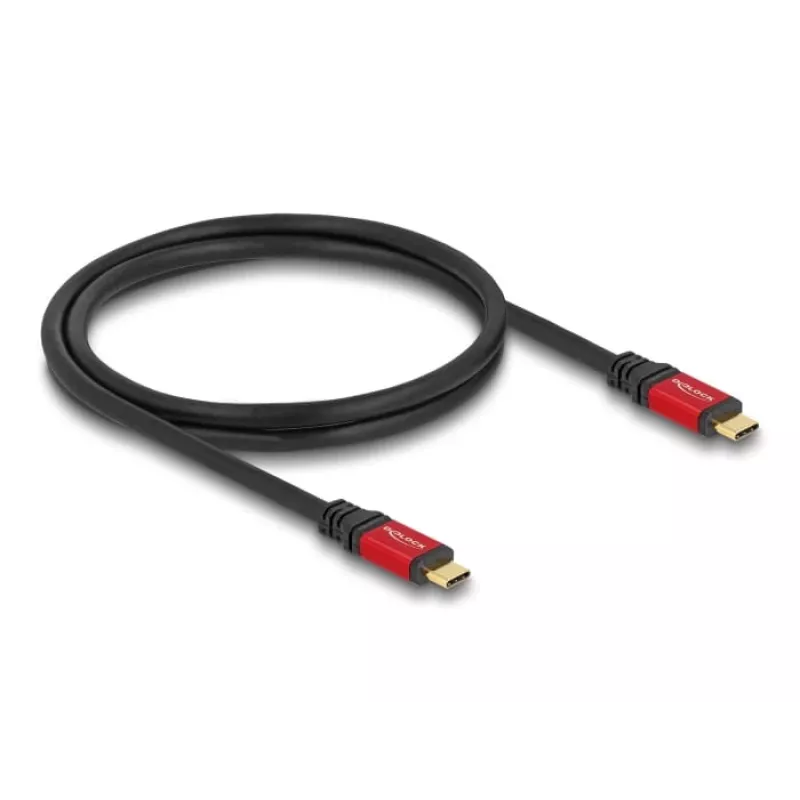 DeLOCK USB-kaabel USB USB-C isane-isane 10 Gbps PD 3.0 100 W 1 m punane metallist