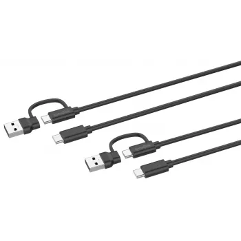 USB 3.2 Gen 1 (3.1 Gen 1) kaabel Speedlink SL-460101-BK, 3 m, USB A/USB C to USB C, must