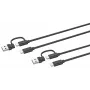 USB 3.2 Gen 1 (3.1 Gen 1) kaabel Speedlink SL-460101-BK, 3 m, USB A/USB C to USB C, must