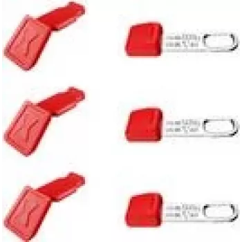 KNIPEX KN 00 63 06 TCR - 3 tk iga ColorClip punane + kinnitatud tööriistaklamber (00 63 06 TCR)