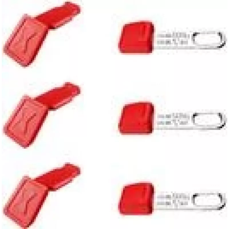 KNIPEX KN 00 63 06 TCR - 3 tk iga ColorClip punane + kinnitatud tööriistaklamber (00 63 06 TCR)