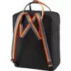 Seljakott Fjällräven Kånken Rainbow — Vinylon, 380×270×130 mm, must/mitmevärviline