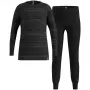Odlo Set long ACTIVE WARM ECO SET laste aluspesukomplekt, suurus 140 cm, must ja hall