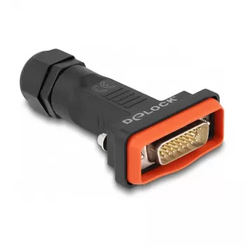 DeLOCK D-Sub HD 26 kontaktiga isane pistik korpusega IP67 veekindel