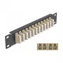 Fiiberoptiline patch-paneel DeLOCK 10 tolli 12 porti LC Quad beež 1U must