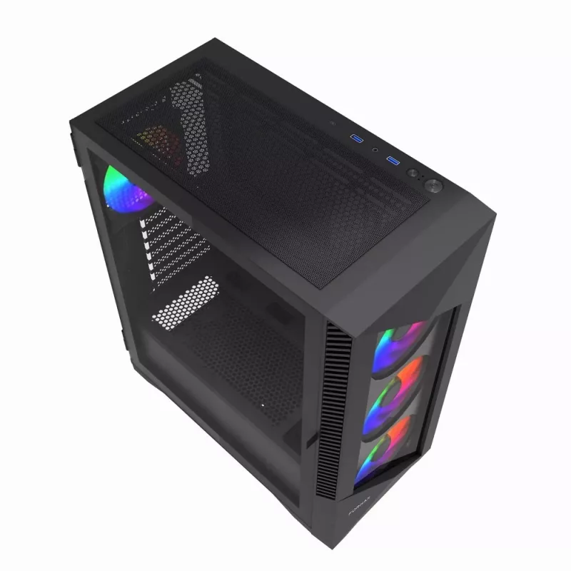 Gembird CCC-FC-900ARGB Gaming arvuti korpus Fornax 900, ATX, must