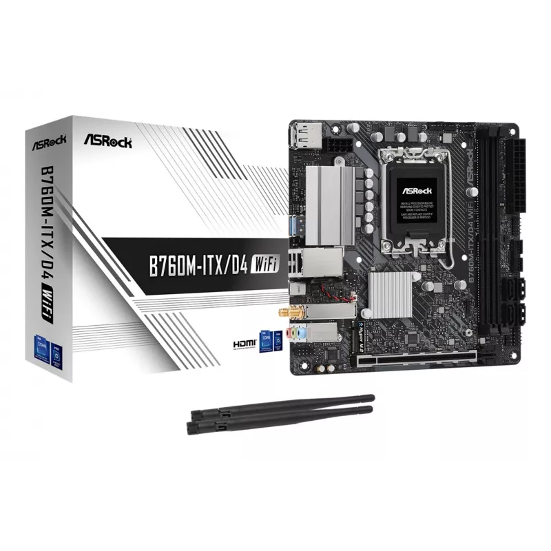 Emaplaat ASRock B760M-ITX/D4 WiFi Intel B760 LGA 1700 mini ITX