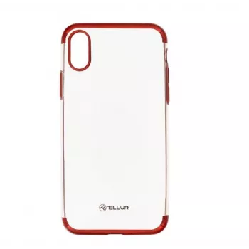 Cover Tellur iPhone X Punane Läbipaistev