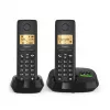 Juhtmeta analoog/DECT telefon Gigaset PURE 100A Duo — 2 toru, valjuhääldi, kõne tuvastus, 1,5-tolline ekraan, must