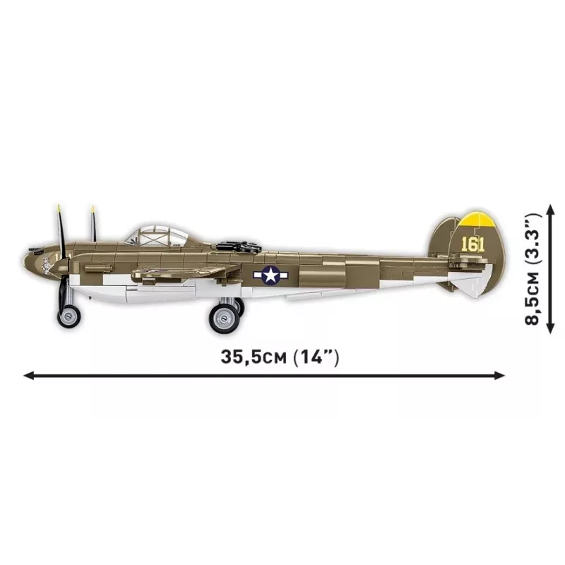 Cobi ehitusklotsid Lockheed P-38H Lightning komplekt 5763 — mudelikomplekt, kogutav lennukimudel