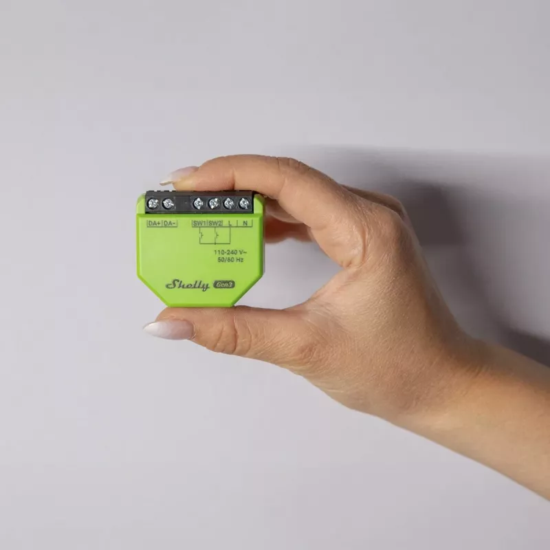 Hämardaja Shelly DALI Gen3 koos 0–10V toega, Shelly — juhtmevaba, 110–240V, must plastik