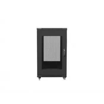 Eraldiseisev püstkapp LANBERG FF01-6822-23B 22U, 19-tollised siinid, 1159×600×800 mm, IP20, ratastel, võtmelukuga, must
