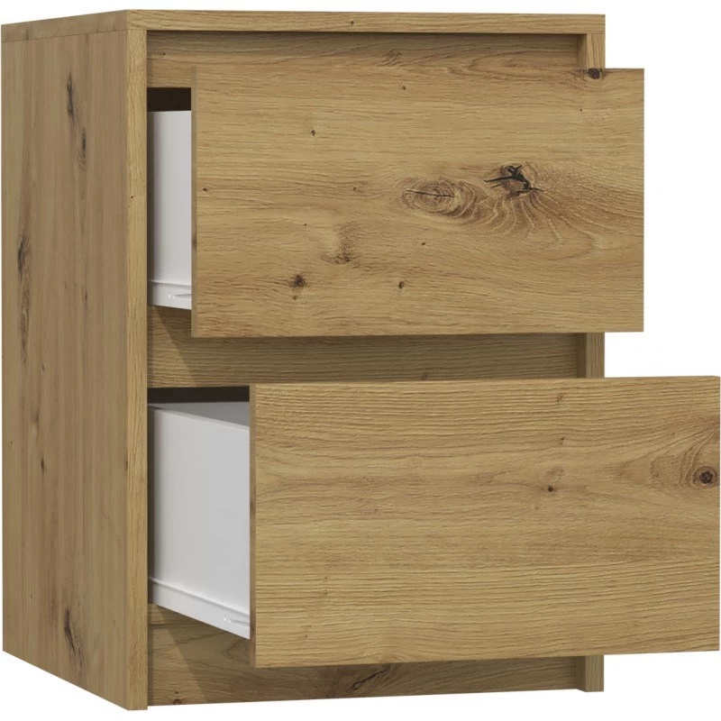 Topeshop K2 ARTISAN nightstand/Öökapp 2 sahtel(s) tamm