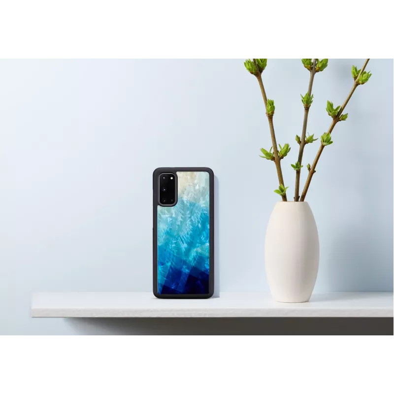 Kaitsev telefoniümbrise iKins Samsung Galaxy S20-le — sinise järve must viimistlus
