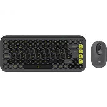 Logitech POP ICON COMBO Swiss, Grafit/Roheline, Bluetooth, Šveits, 920-013275